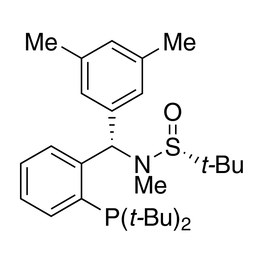 [S(R)]-N-[(S)-3,5-Dimethylphenyl)[2-(di-tert-butylphosphino)phenyl]methyl]-N,2-dimethyl-2-propanesulfinamide, 95%