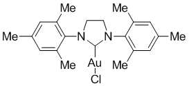 Chloro[1,3-bis(2,4,6-trimethylphenyl)-4,5-dihydroimidazol-2-ylidene]gold(I), 98%