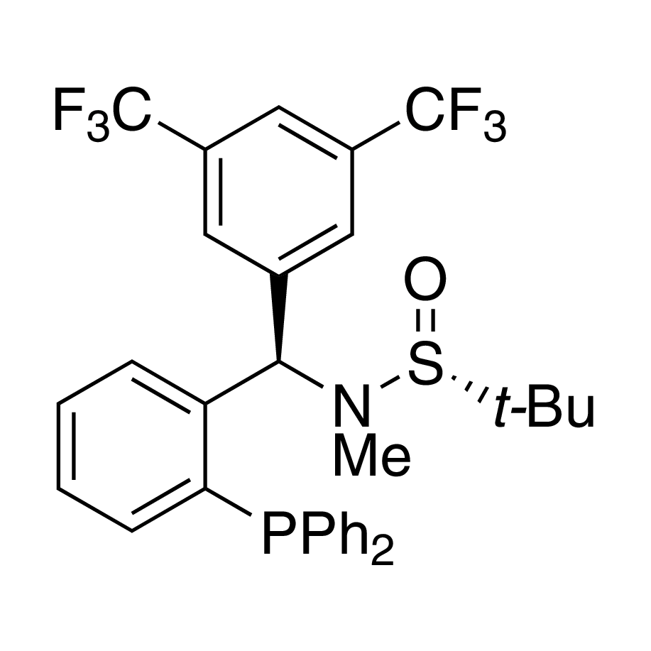 [S(R)]-N-[(R)-3,5-(Bis(trifluoromethyl)phenyl)[2-(diphenylphosphino)phenyl]methyl]-N,2-dimethyl-2-propanesulfinamide, 95%