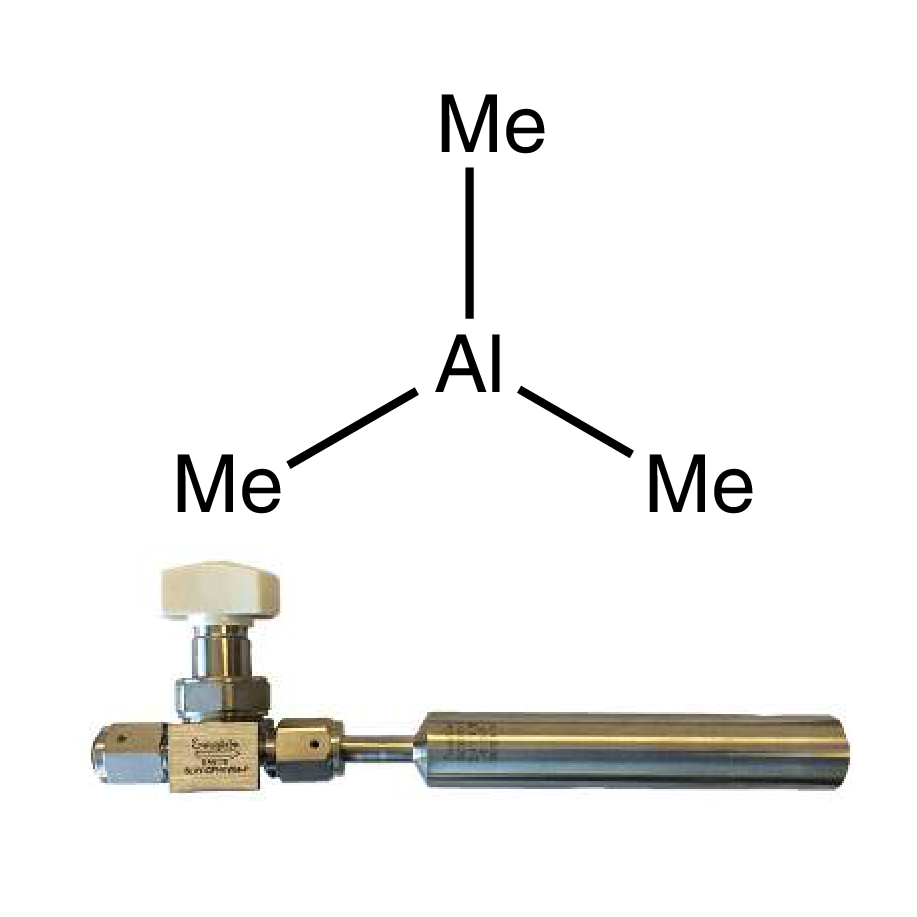 Trimethylaluminum, elec. gr. (99.999+%-Al) PURATREM, 98-1955, contained in 50 ml electropolished Swagelok® cylinder (96-1077) for CVD/ALD
