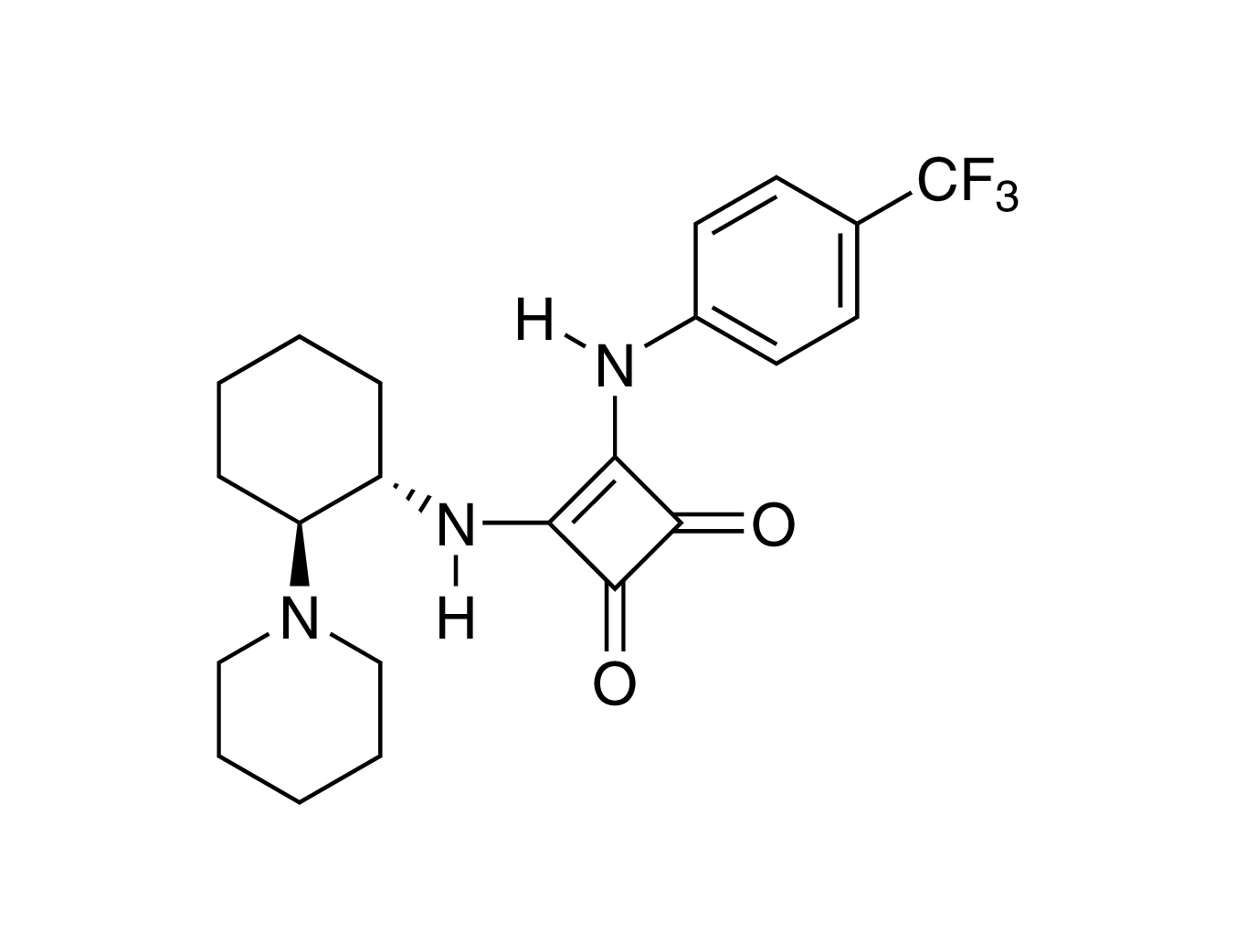 3-[[(1S,2S)-2-(1-Piperidinyl)cyclohexyl]amino]-4-[[4-(trifluoromethyl)phenyl]amino]-3-cyclobutene-1,2-dione, 95%, (99% ee)