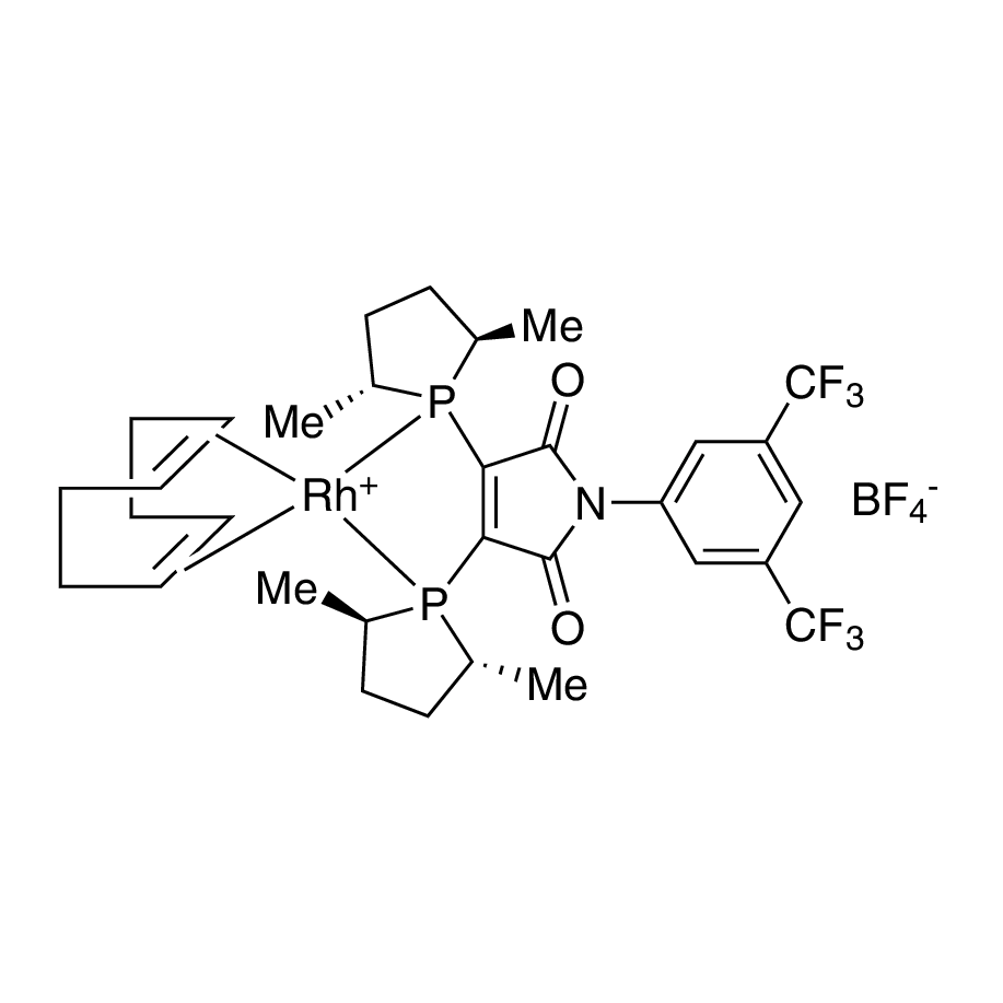 (-)-2,3-Bis[(2R,5R)-2,5-dimethylphospholanyl]-1-[3,5-bis(trifluoromethyl)phenyl]-1H-pyrrole-2,5-dione(1,5-cyclooctadiene)rhodium(I) tetrafluoroborate, min. 97% [catASium® MNXylF(R)Rh]