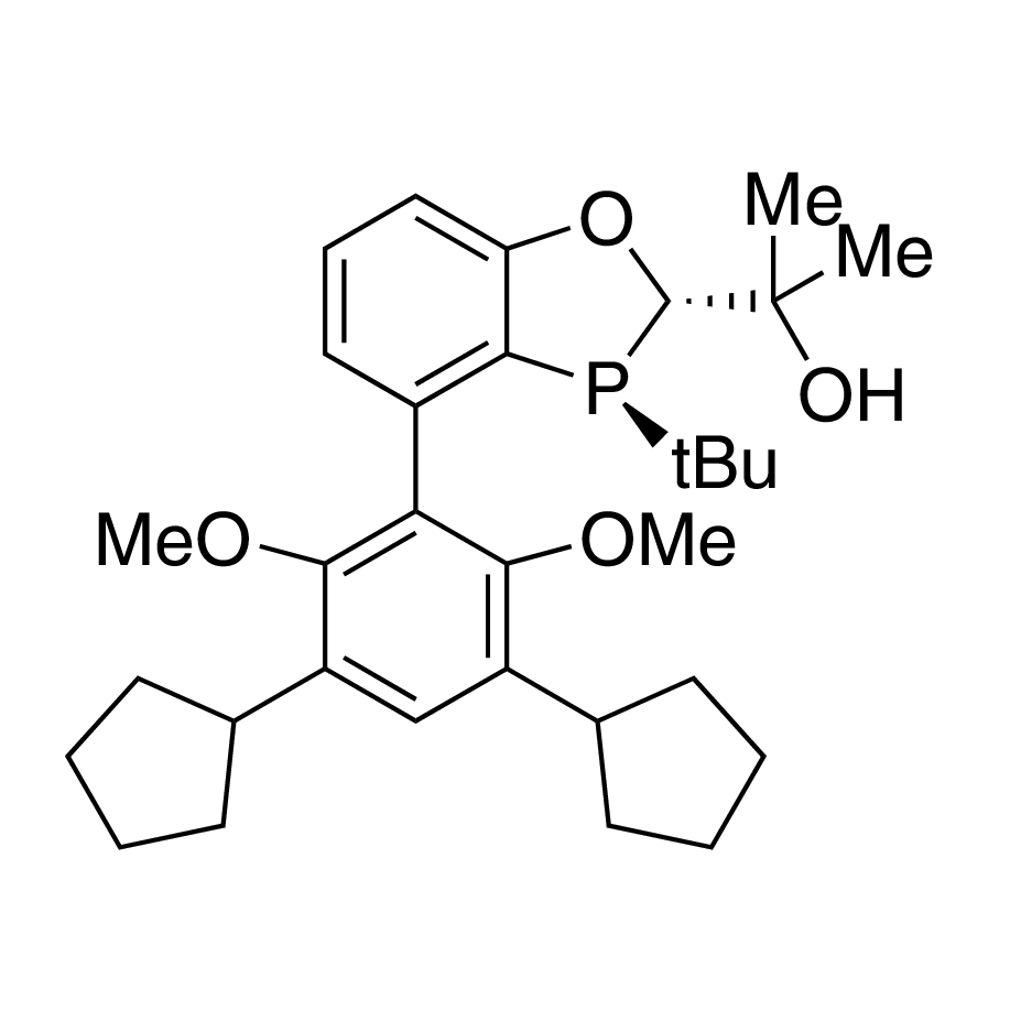 2-((2S,3S)-3-(tert-Butyl)-4-(3,5-dicyclopentyl-2,6-dimethoxyphenyl)-2,3-dihydrobenzo[d][1,3]oxaphosphol-2-yl)propan-2-ol, min. 97%, (99% ee)  (2S,3S)-Baryphos