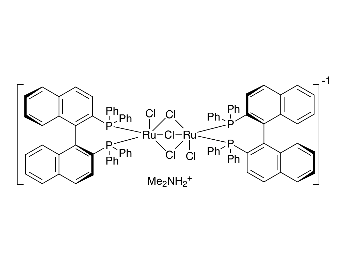 Dimethylammonium dichlorotri(μ-chloro)bis[(S)-(-)-2,2'-bis(diphenylphosphino)-1,1'-binaphthyl]diruthenate(II) [NH₂Me₂][{RuCl((S)-binap)}₂(μ-Cl)₃]