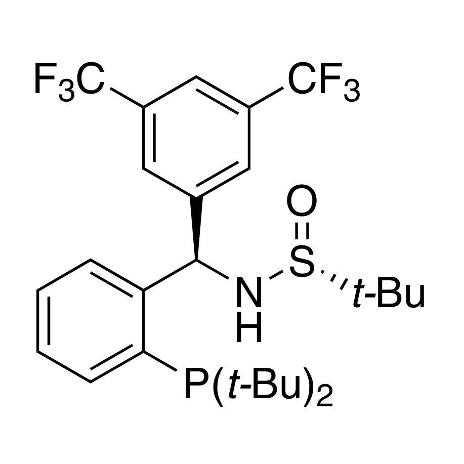 [S(R)]-N-[(R)-3,5-Bis(trifluoromethyl)phenyl)[2-(di-tert-butylphosphino)phenyl]methyl]-2-methyl-2-propanesulfinamide, 95%