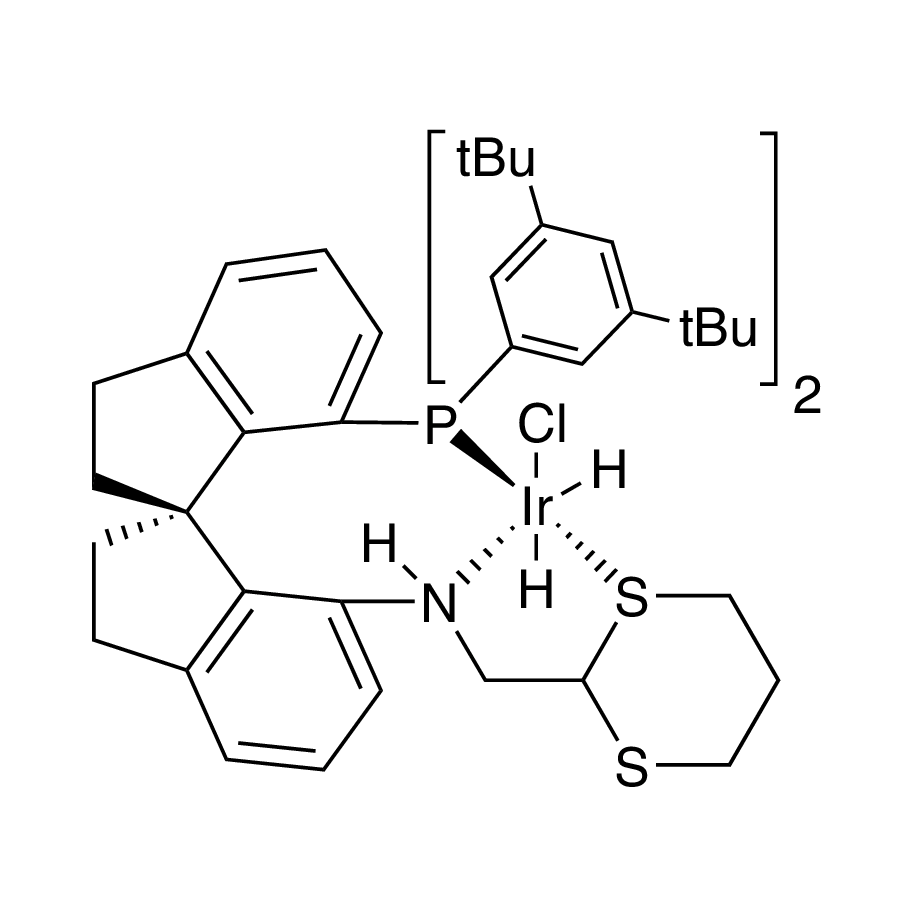 {(R)-(+)-7-[N-(1,3-dithian-2-yl)methylamino]-7'-[bis(3,5-di-t-butylphenyl)phosphino]-2,2',3,3'-tetrahydro-1,1'-spirobindane}chlorodihydroiridium(III), 97+% [Ir-(R)-DTB-SpiroSAP]
