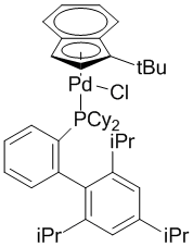 Chloro(1-t-butylindenyl)[2-(dicyclohexylphosphino)-2',4',6'-tri-i-propyl-1,1'-biphenyl]palladium(II)