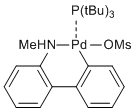 Methanesulfonato(tri-t-butylphosphino)(2'-methylamino-1,1'-biphenyl-2-yl)palladium(II), 98% [P(t-Bu)₃ Palladacycle Gen. 4]