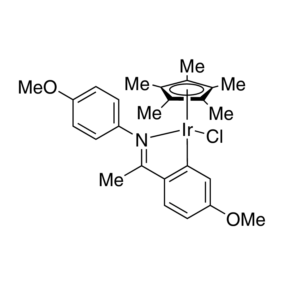 Chloro(pentamethylcyclopentadienyl){5-methoxy-2-{1-[(4-methoxyphenyl)imino-kN]ethyl}phenyl-kC}iridium(III), 99% Iridicycle-MeO