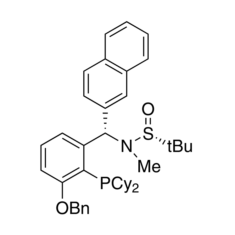 [S(R)]-N-[(S)-[3-(Benzyloxy)-2-(dicyclohexylphosphino)phenyl]-(2-naphthalenyl)methyl]-N,2-dimethyl-2-propanesulfinamide, 95%