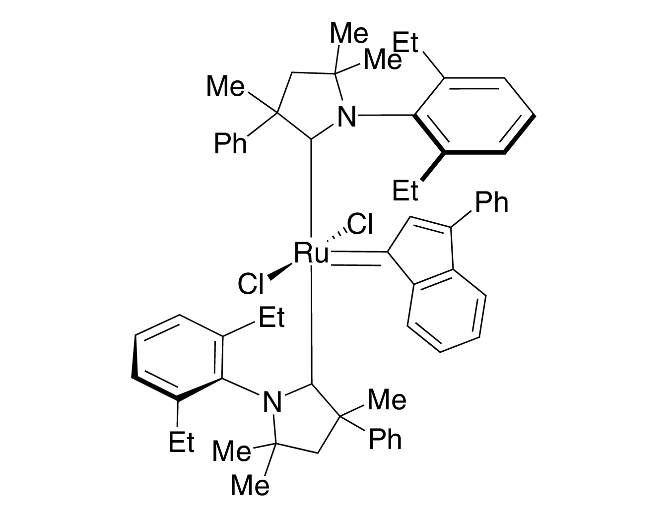 Bis(1-(2,6-diethylphenyl)-3,5,5-trimethyl-3-phenylpyrrolidin-2-ylidene)(3-phenyl-1H-inden-1-ylidene)ruthenium(II) dichloride UltraCat