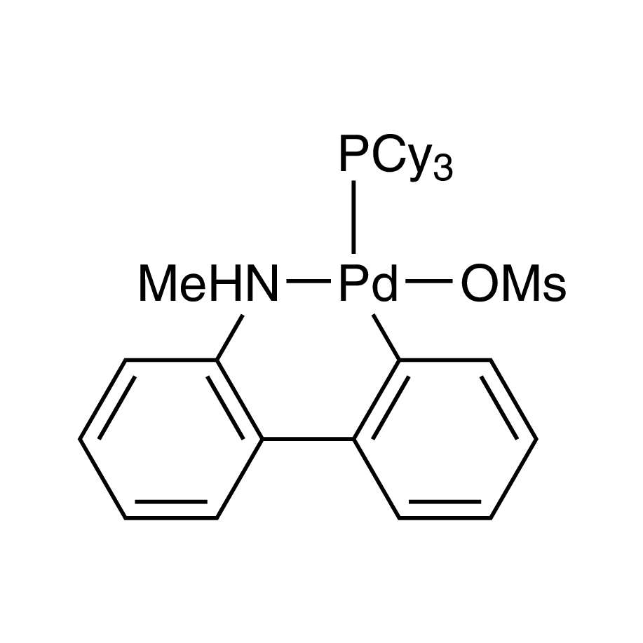Methanesulfonato(tricyclohexylphosphino)(2'-methylamino-1,1'-biphenyl-2-yl)palladium(II), 98% [PCy₃ Palladacycle Gen. 4]