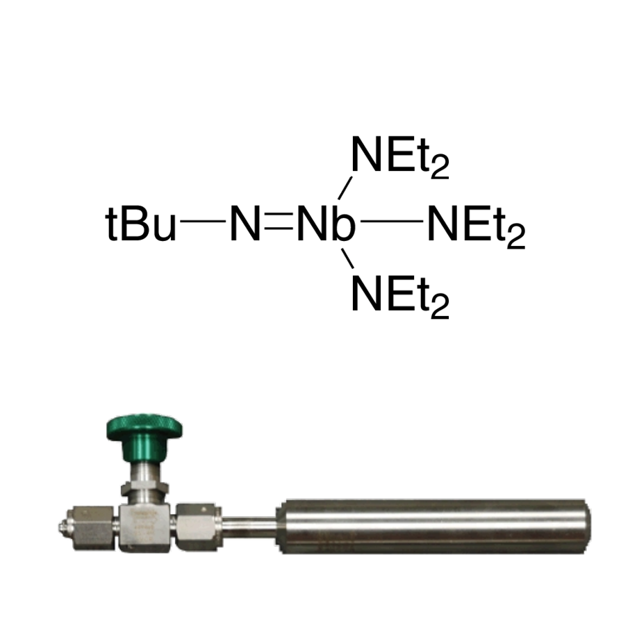 (t-Butylimido)tris(diethylamino)niobium(V), min. 98% TBTDEN, 41-0450, contained in high-temp 50 ml Swagelok® cylinder (96-1071) for CVD/ALD