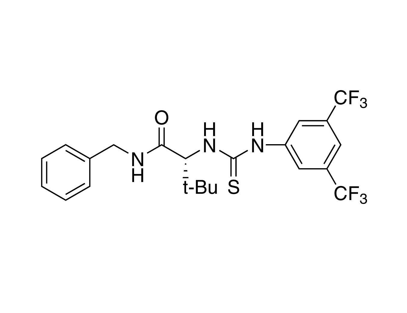 (2R)-2-[[[[3,5-Bis(trifluoromethyl)phenyl]amino]thioxomethyl]amino]-3,3-dimethyl-N-(phenylmethyl)butanamide, 98%, (99% ee)