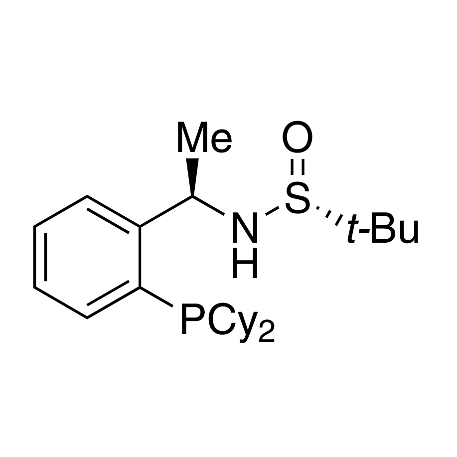 [S(R)]-N-((1R)-1-(2-(Dicyclohexylphosphino)phenyl)ethyl)-2-methyl-2-propanesulfinamide, 95%