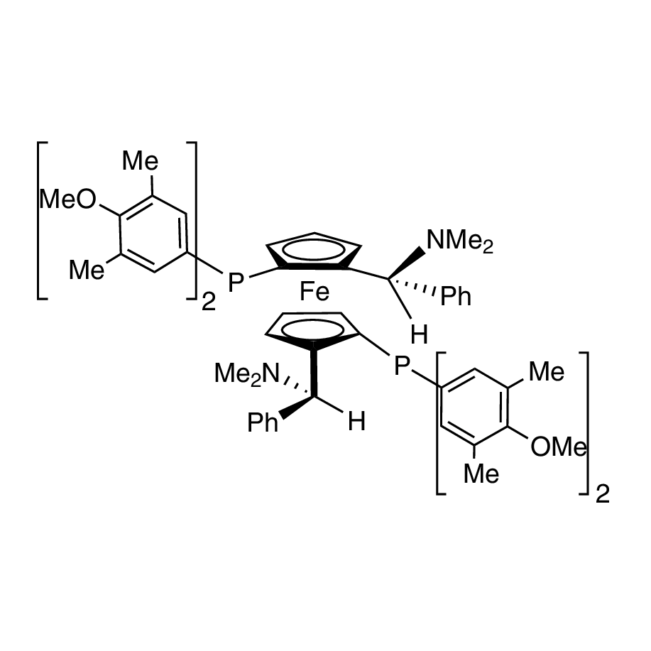 (S,S)-(-)-2,2'-Bis[(R)-(N,N-dimethylamino)(phenyl)methyl]-1,1'-bis[di(3,5-dimethyl-4-methoxy­phenyl)phosphino]ferrocene, min. 97%