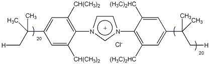 1,3-Bis{2,6-di-i-propyl-4-[polyisobutyl(20)]phenyl}imidazolium chloride (50% in hexanes/polyisobutylene)