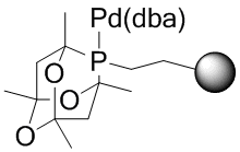Dibenzylideneacetonepalladium(0) 1,3,5,7-tetramethyl-2,4,6-trioxa-8-phosphaadamantane-8- ethyl Silica (PhosphonicS PAPd2r)
