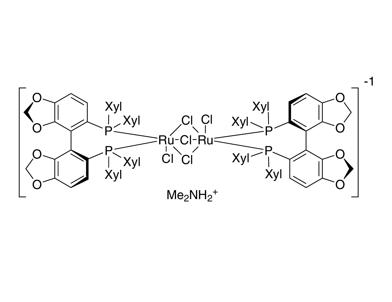 Dimethylammonium dichlorotri(μ-chloro)bis{(S)-(-)-5,5'-bis[di(3,5-xylyl)phosphino]-4,4'-bi-1,3-benzodioxole}diruthenate(II) [NH₂Me₂][{RuCl((S)-dm-segphos®)}₂(μ-Cl)₃]