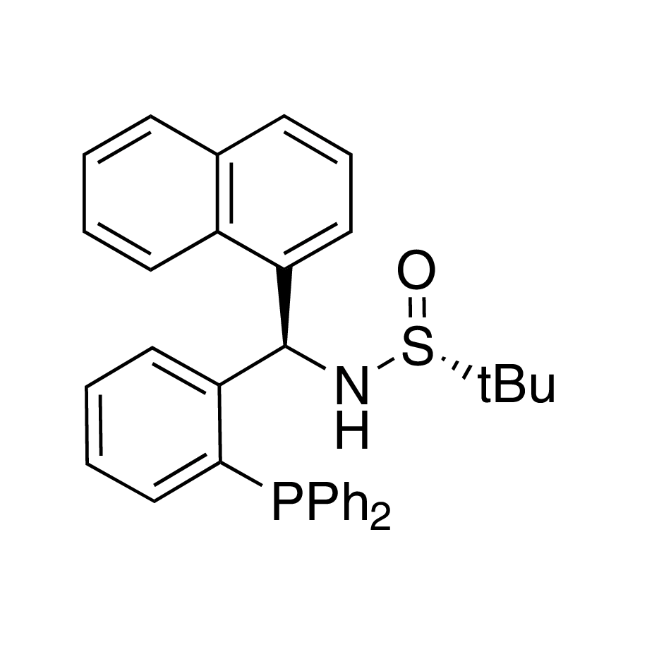 [S(R)]-N-[(R)-[2-(Diphenylphosphino)phenyl]-1-naphthalenylmethyl]-2-methyl-2-propanesulfinamide, 95%