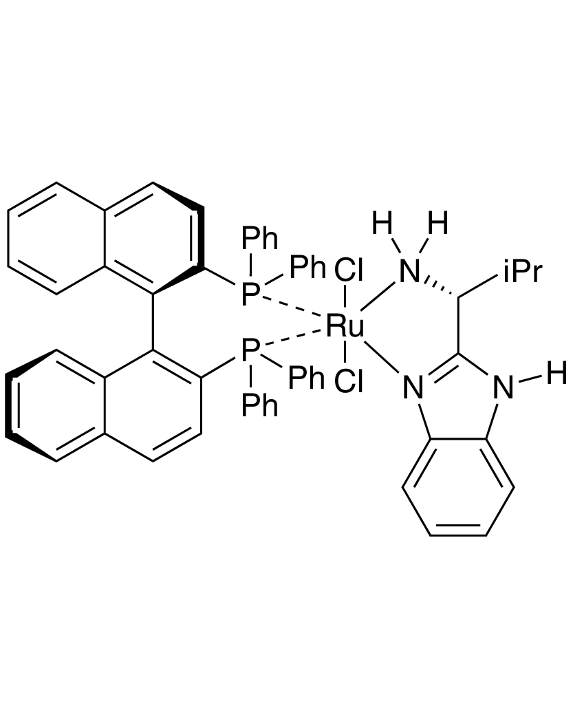 Dichloro[(R)-(+)-2,2'-bis(diphenylphosphino)-1,1'-binaphthyl][(R)-(+)-2-(α-(i-propyl)methanamine)-1H-benzimidazole]ruthenium(II), min. 95%