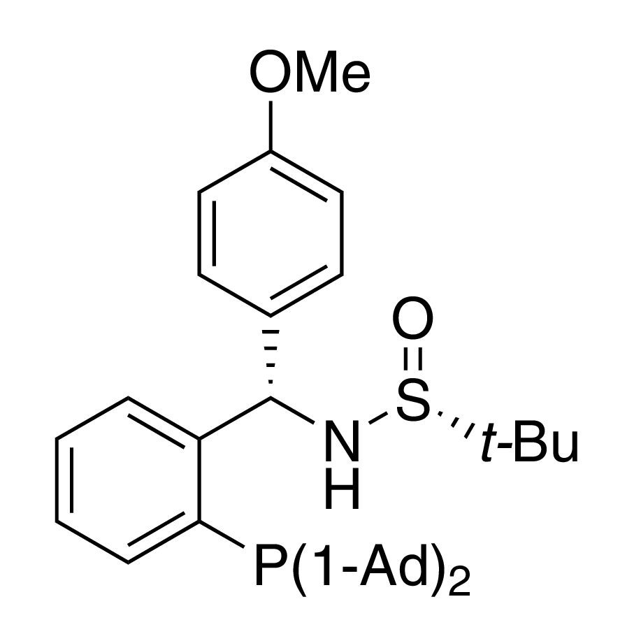 [S(R)]-N-[(S)-(4-(Methoxyphenyl)phenyl)[2-(diadamantanphosphino)phenyl]methyl]-2-methyl-2-propanesulfinamide, 95%