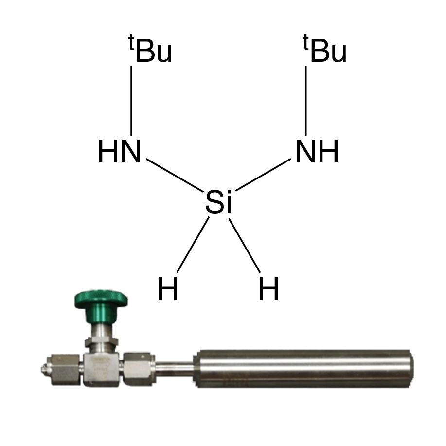 Bis(t-butylamino)silane, BTBAS (99.999%-Si) PURATREM, 14-1072, contained in high-temp 50 ml Swagelok® cylinder (96-1071) for CVD/ALD