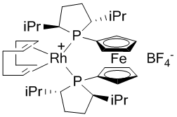 1,1’-Bis((2R,5R)-2,5-di-i-propylphospholano)ferrocene(cyclooctadiene)rhodium(I) tetrafluoroborate