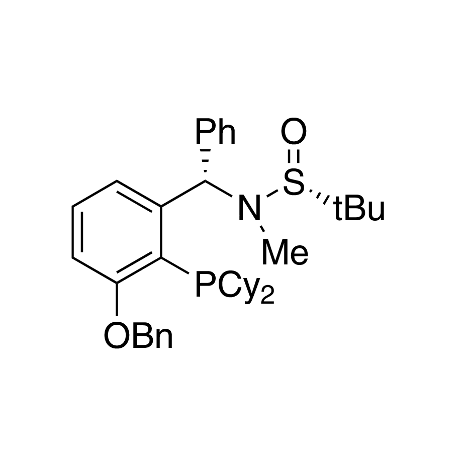 [S(R)]-N-[(S)-[(3-(Benzyloxy)-2-(dicyclohexylphosphino)phenyl)phenylmethyl]-N,2-dimethyl-2-propanesulfinamide, 95%