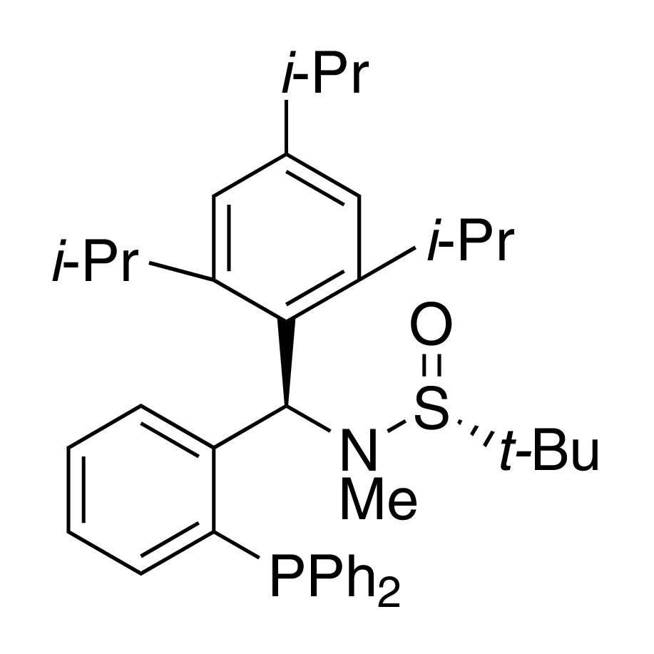 [S(R)]-N-((R)-(2-(Diphenylphosphino)phenyl)(2,4,6-triisopropylphenyl)methyl)-N,2-dimethyl-2-propanesulfinamide, 95%