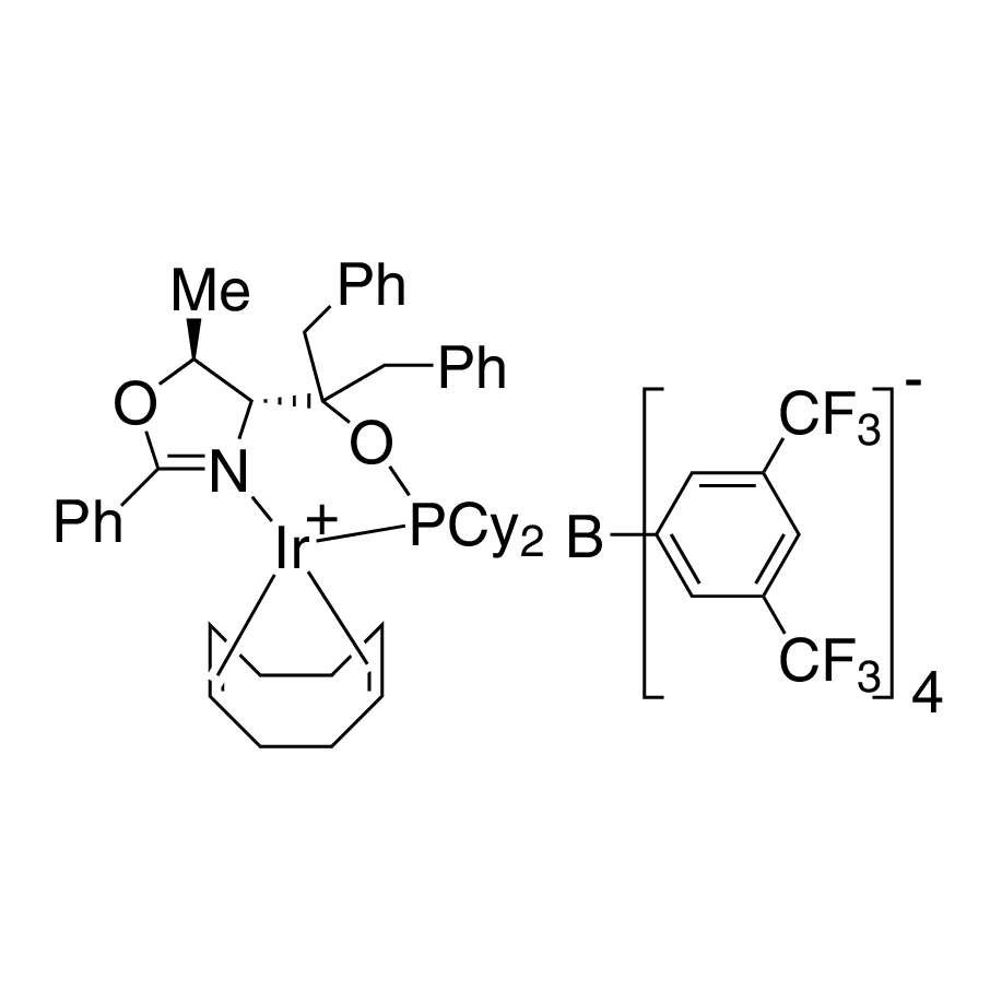 ((4S,5S)-(-)-O-[1-Benzyl-1-(5-methyl-2-phenyl-4,5-dihydro­oxazol-4-yl)-2-phenyl­ethyl]-dicyclohexyl­phosphinite)(1,5-COD)iridium(I) tetrakis(3,5-bis(trifluoromethyl)phenylborate, min. 97% (S,S)-[COD]Ir[cy₂PThrePHOX]