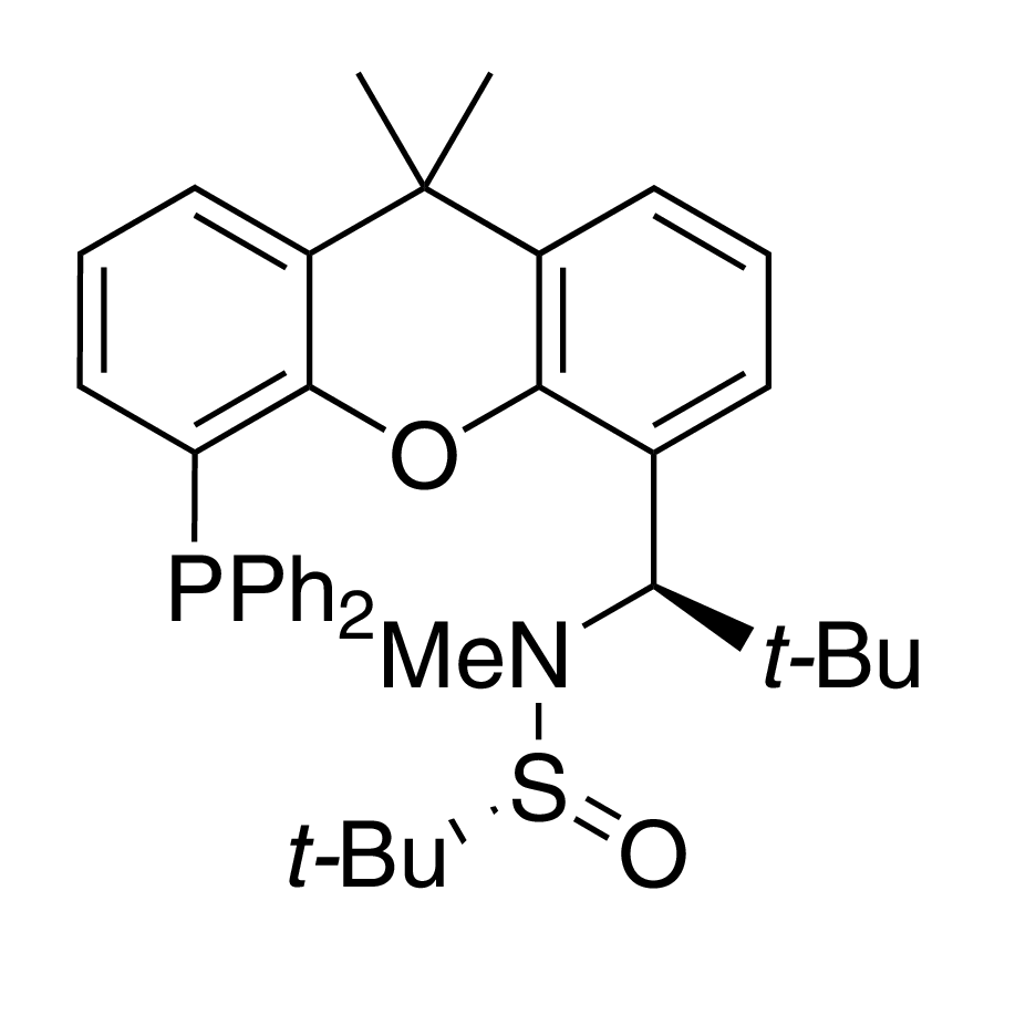 [S(R)]-N-[(R)-(2-(1-tert-Butylmethyl)][5-(diphenylphosphino)-9,9-dimethyl-9H-xanthen-4-yl]methyl]-N,2-dimethyl-2-propanesulfinamide, 95%