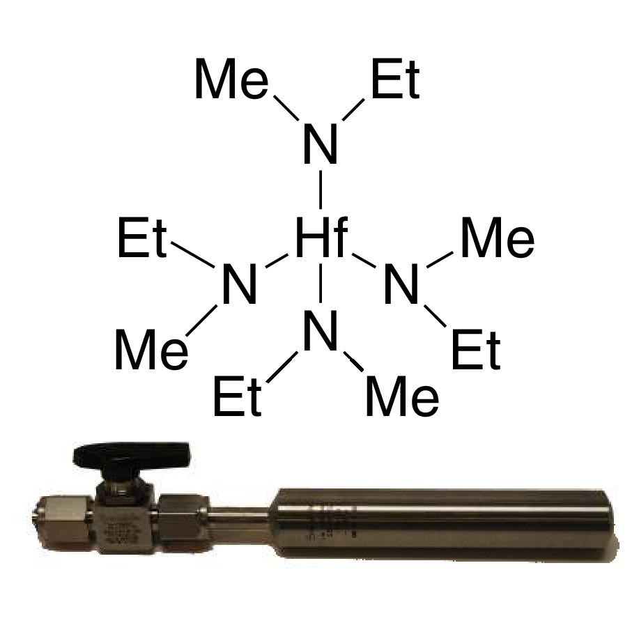 Tetrakis(ethylmethylamino)hafnium, 99% (99.99+%-Hf, <0.15% Zr) TEMAH, PURATREM, 72-7720, contained in 50 ml Swagelok®  cylinder (96-1070) for CVD/ALD