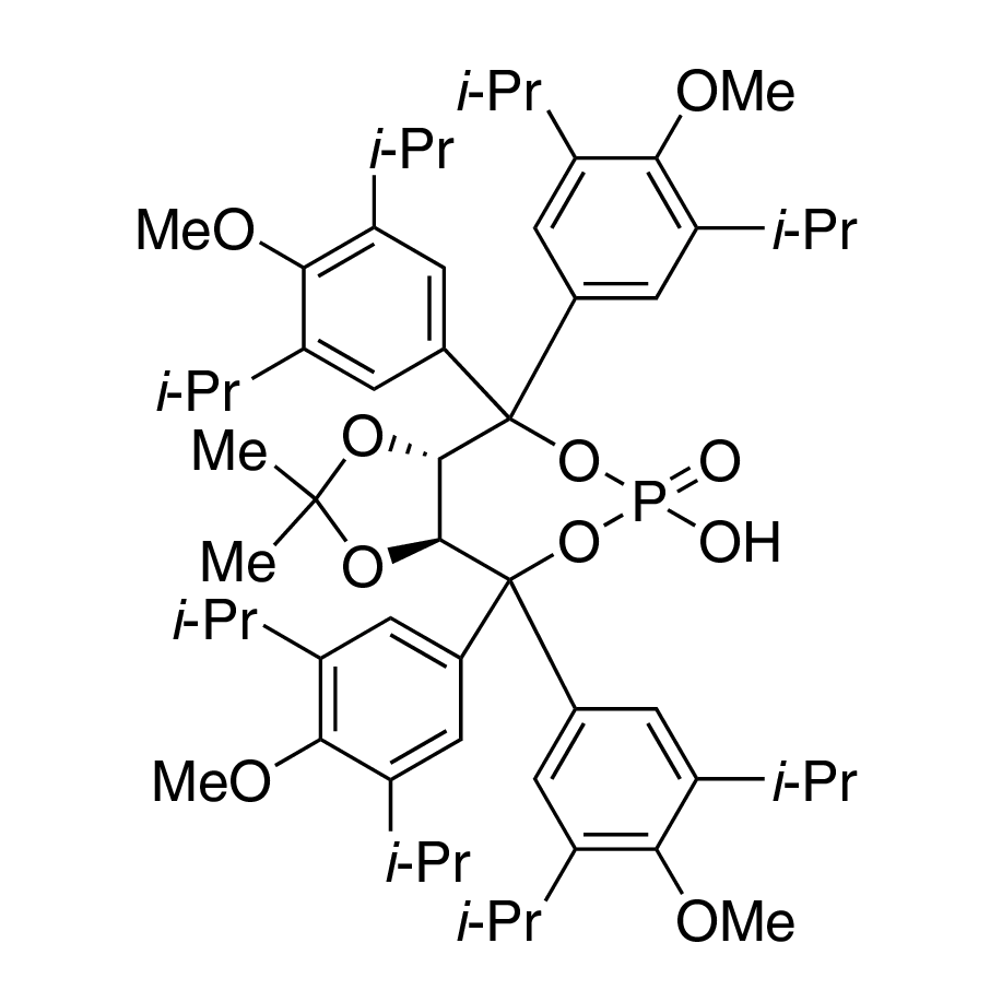 (3aS,8aS)-Tetrahydro-6-hydroxy-2,2-dimethyl-4,4,8,8-tetrakis(3,5-diisopropyl-4-methoxyphenyl)-6-oxide-[1,3]dioxolo[4,5-e][1,3,2]dioxaphosphepine, 98%