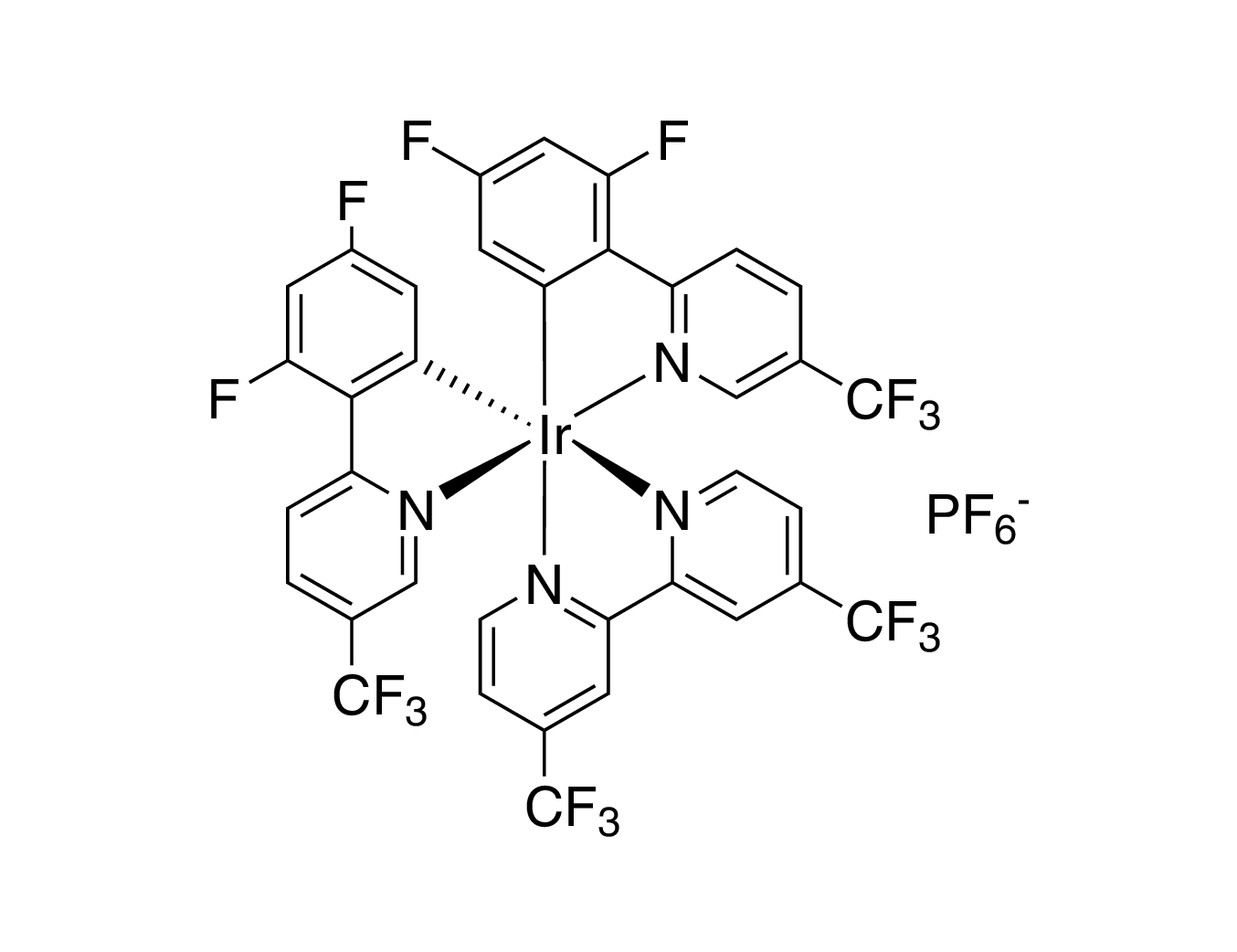 4,4'-Bis(trifluoromethyl)-2,2'-bipyridinebis[3,5-difluoro-2-[5-trifluoromethyl-2-pyridinyl)phenyl] iridium(III) hexafluorophosphate, 98%