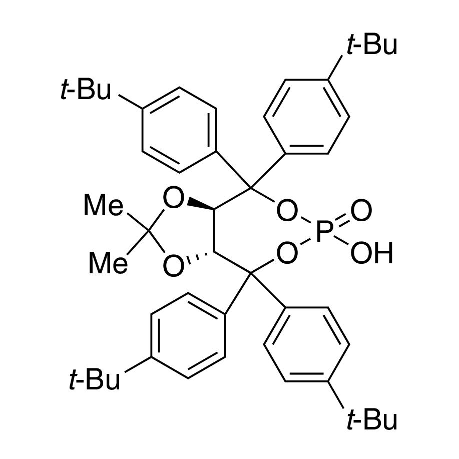 (3aR,8aR)-Tetrahydro-6-hydroxy-2,2-dimethyl-4,4,8,8-tetrakis(4-(tert-butyl)phenyl)-6-oxide-[1,3]dioxolo[4,5-e][1,3,2]dioxaphosphepine, 98%, (99% ee)