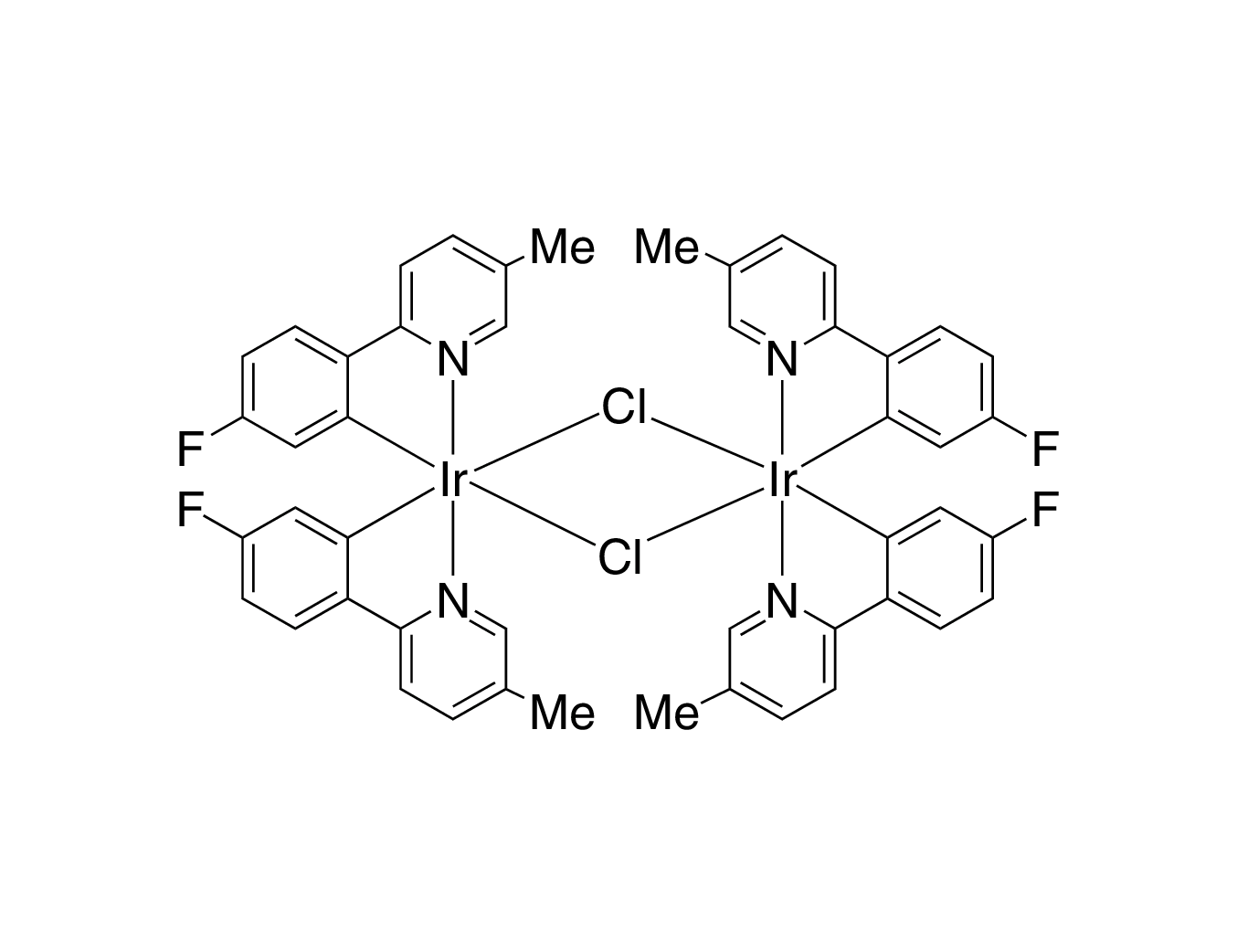 Di-μ-chlorotetrakis[5-fluoro-2-(5-methyl-2-pyridinyl-κN)phenyl-κC]diiridium, 98%