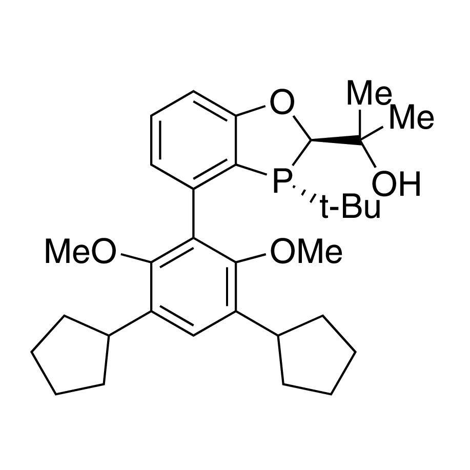 2-((2R,3R)-3-(tert-Butyl)-4-(3,5-dicyclopentyl-2,6-dimethoxyphenyl)-2,3-dihydrobenzo[d][1,3]oxaphosphol-2-yl)propan-2-ol, min. 97%, (99% ee)  (2R,3R)-Baryphos