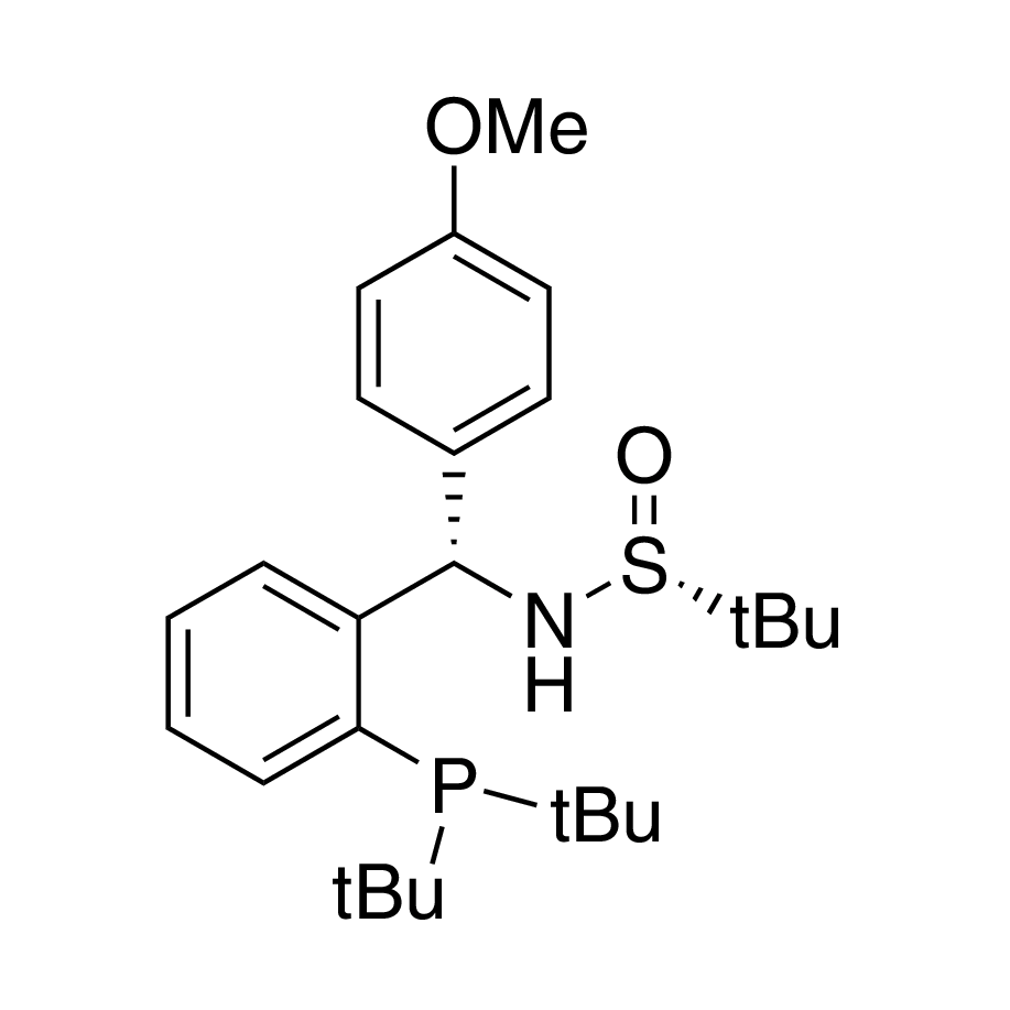 [S(R)]-N-[(S)-(4-Methoxyphenyl)[2-(di-tert-butylphosphino)phenyl]methyl]-2-methyl-2-propanesulfinamide, 95%