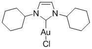 Chloro[1,3-bis(cyclohexyl)2H-imidazol-2-ylidene]gold(I), 98%