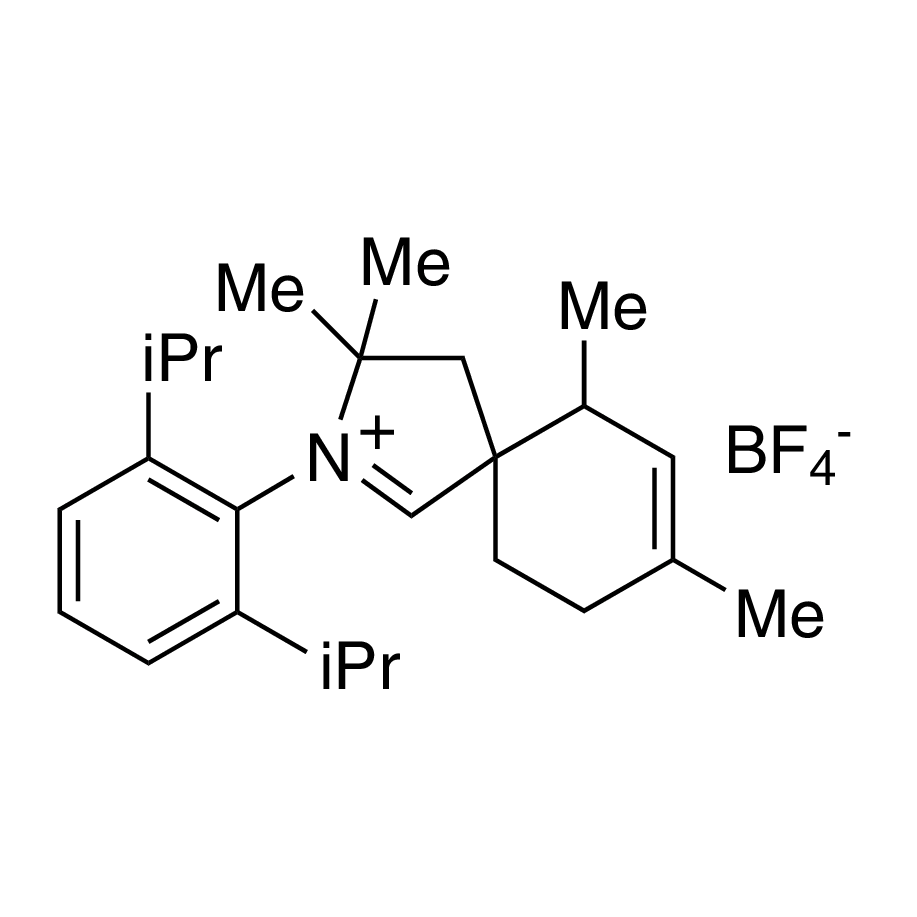 2-[2,6-Bis(1-methylethyl)phenyl]-3,3,6,8-tetramethyl-2-azoniaspiro[4.5]dec -1,7-diene tetrafluoroborate Trivertal-CAAC