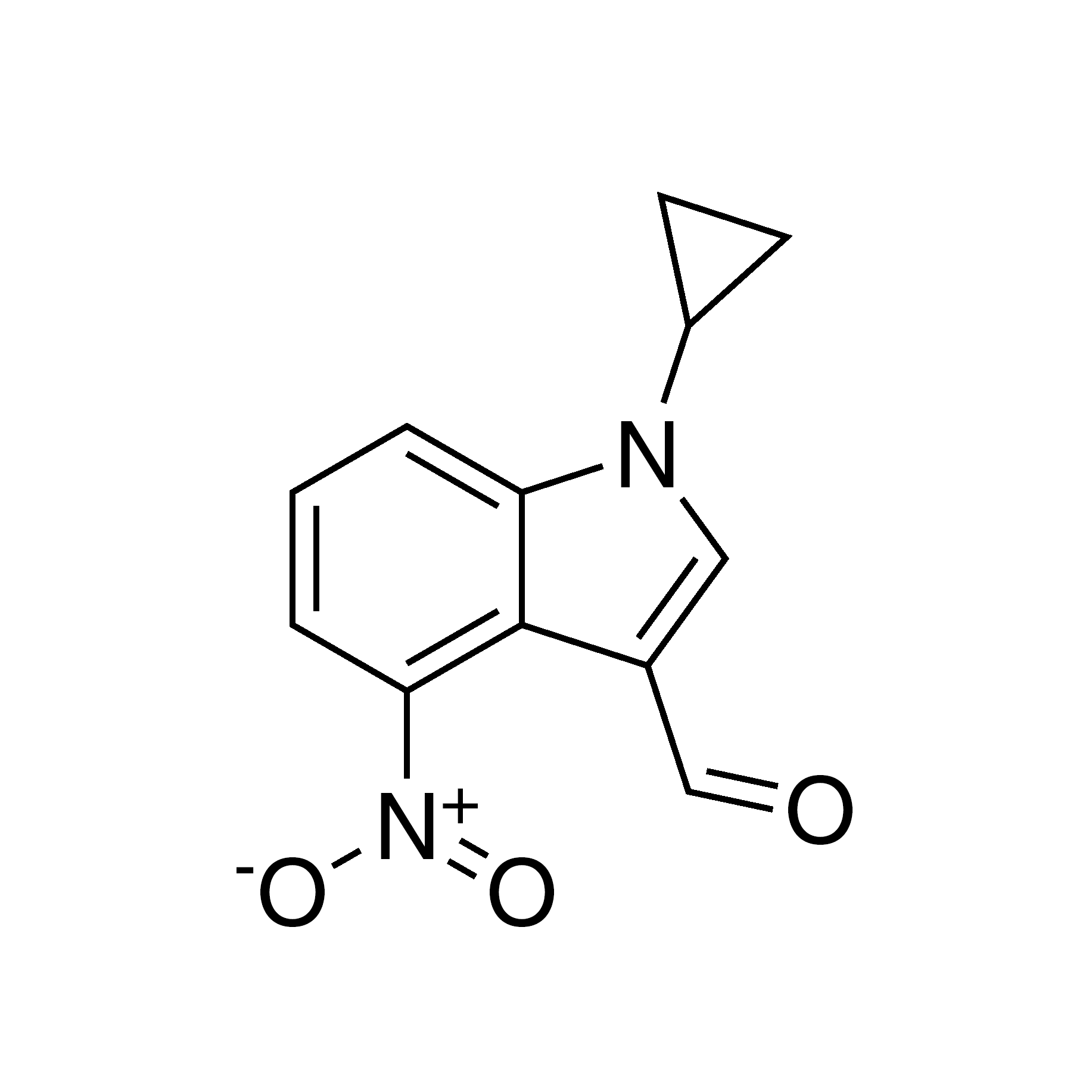 1-Cyclopropyl-4-nitro-1H-indole-3-carbaldehyde, 95%