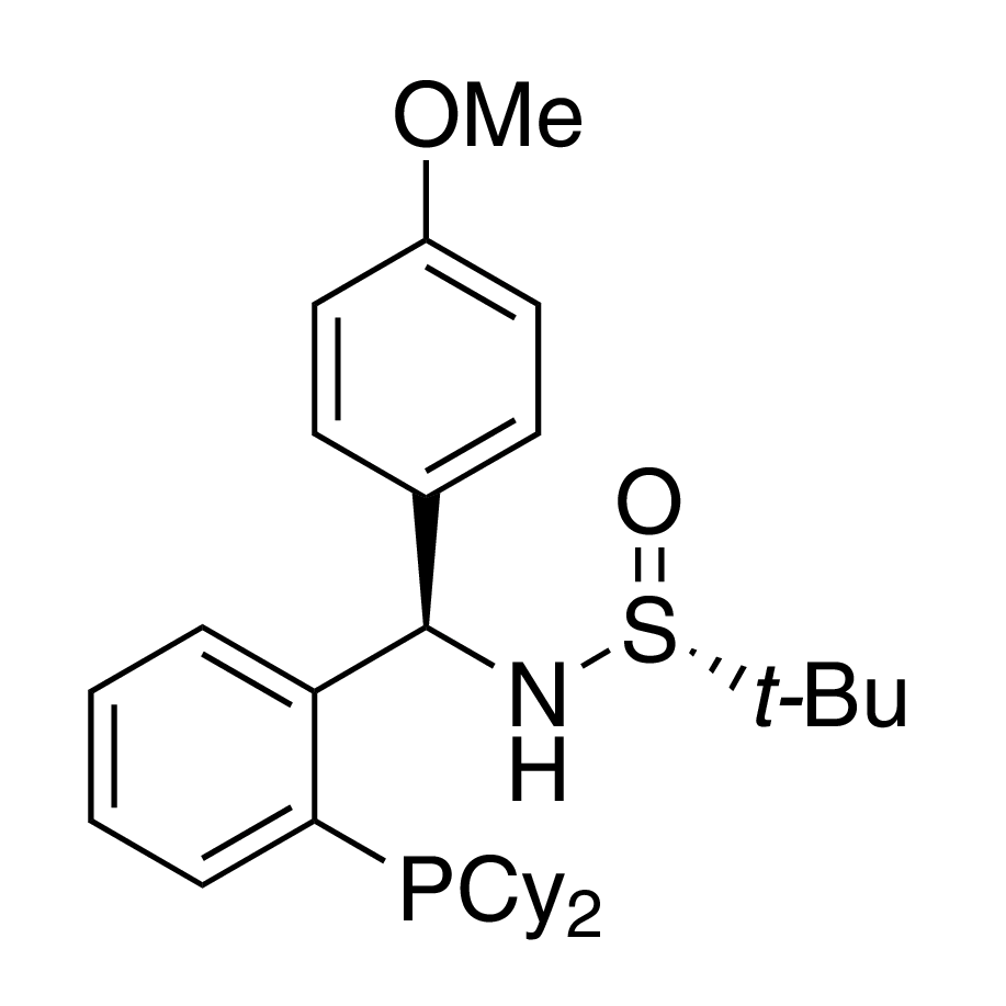 [S(R)]-N-[(R)-(4-Methoxyphenyl)[2-(dicyclohexylphosphino)phenyl]methyl]-2-methyl-2-propanesulfinamide, 95%
