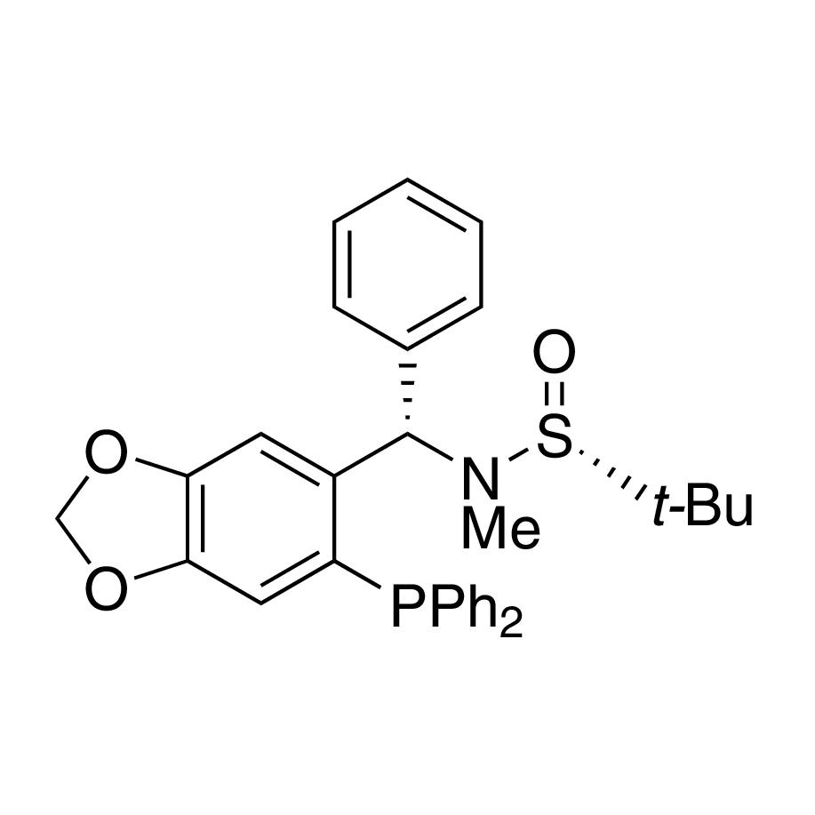 [S(R)]-N-[(S)-[6-(Diphenylphosphino)benzo[d][1,3]dioxol-5-yl]phenylmethyl]-N,2-dimethyl-2-propanesulfinamide, 95%