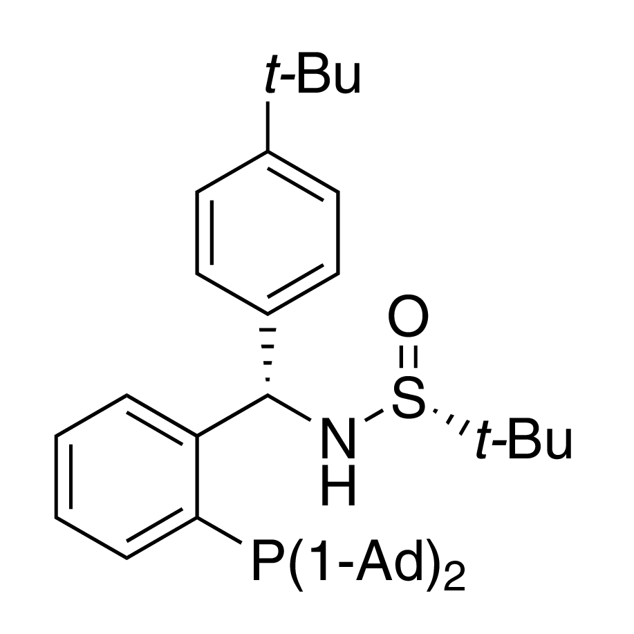 [S(R)]-N-[(S)-(4-(tert-Butyl)phenyl)[2-(diadamantanphosphino)phenyl]methyl]-2-methyl-2-propanesulfinamide, 95%