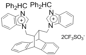 11,12-Bis[N-(2,2-diphenyl-1-ethyl)-1H-benzimidazolium-3-methylene]-9,10-dihydro-9,10-ethanoanthracene bis(trifluoromethanesulfonate), min. 95%