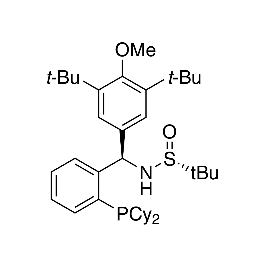 [S(R)]-N-[(R)-[3,5-Bis(1,1-dimethylethyl)-4-methoxyphenyl][2-(dicyclohexylphosphino)phenyl]methyl]-2-methyl-2-propanesulfinamide, 95%