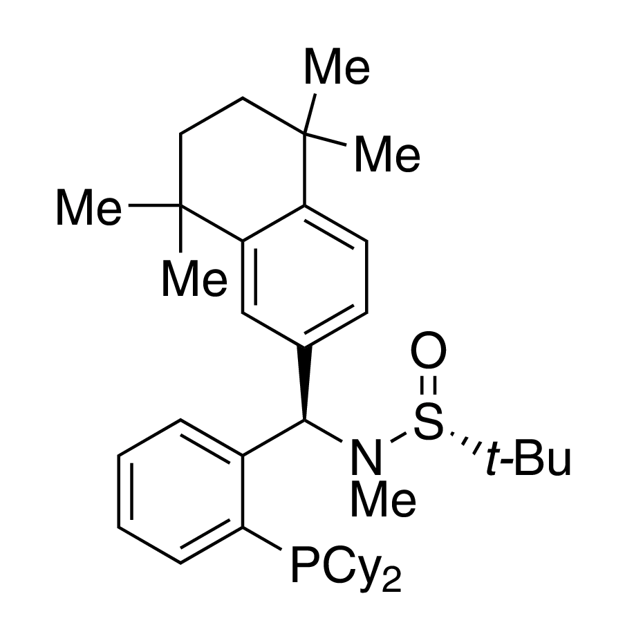 [S(R)]-N-[(R)-[2-(Dicyclohexylphosphino)phenyl](5,6,7,8-tetrahydro-5,5,8,8-tetramethyl-2-naphthalenyl)methyl]-N,2-dimethyl-2-propanesulfinamide, 95%