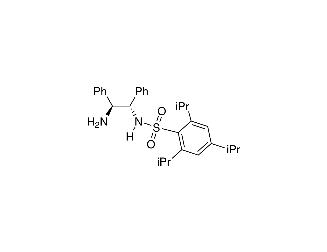 N-[(1S,2S)-2-Amino-1,2-diphenyl)ethyl]-2,4,6-tris(1-methylethyl)benzenesulfonamide, 98% (S,S)-TipsDPEN