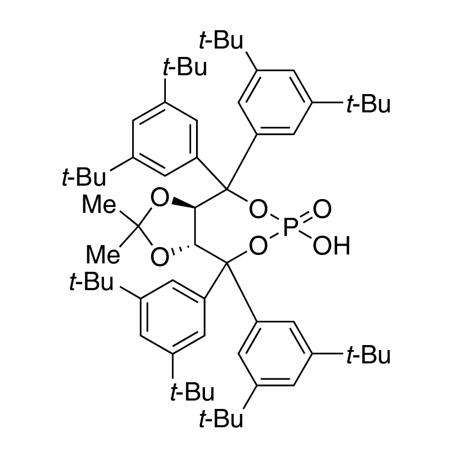 (3aR,8aR)-Tetrahydro-6-hydroxy-2,2-dimethyl-4,4,8,8-tetrakis(3,5-di-tert-butylphenyl)-6-oxide-[1,3]dioxolo[4,5-e][1,3,2]dioxaphosphepine, 98%, (99% ee)